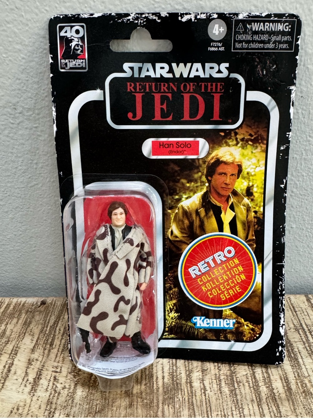 Star Wars Retro Kenner Han Solo (Endor) Figure - Black, White, Red